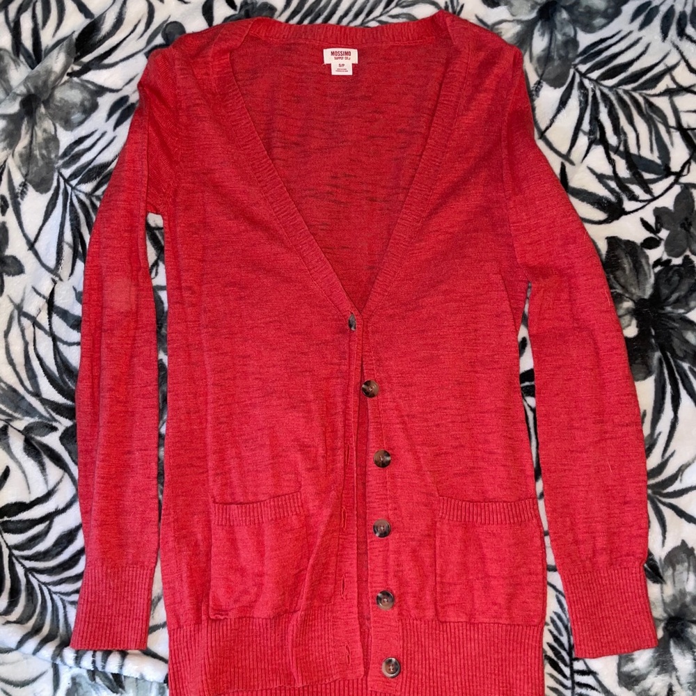 Mossimo fuchsia pink cardigan